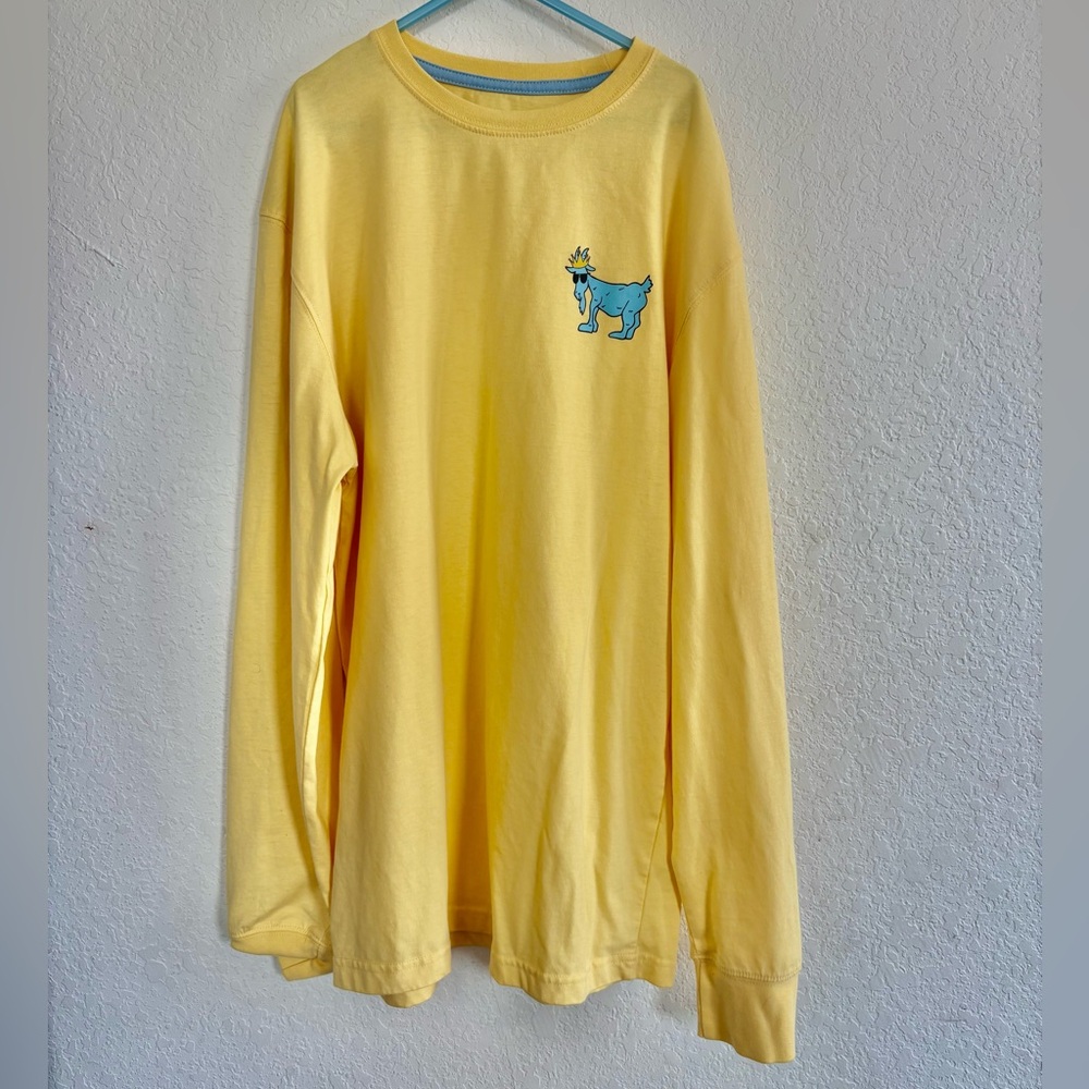 Goat USA Long Sleeve Yellow Shirt with Logo Size Small